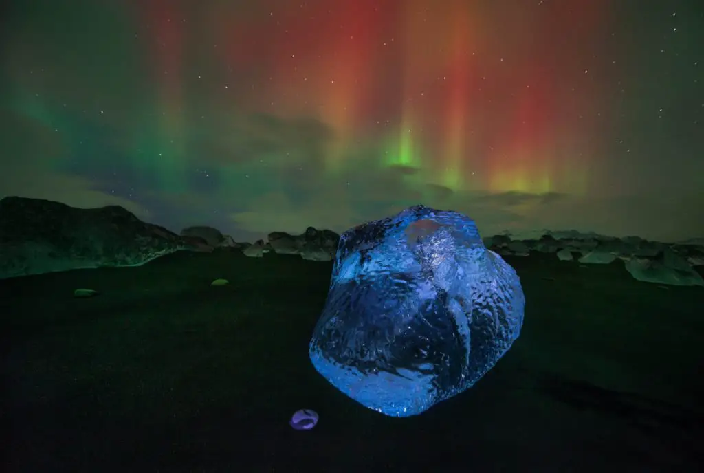 Northern Lights with Glacier